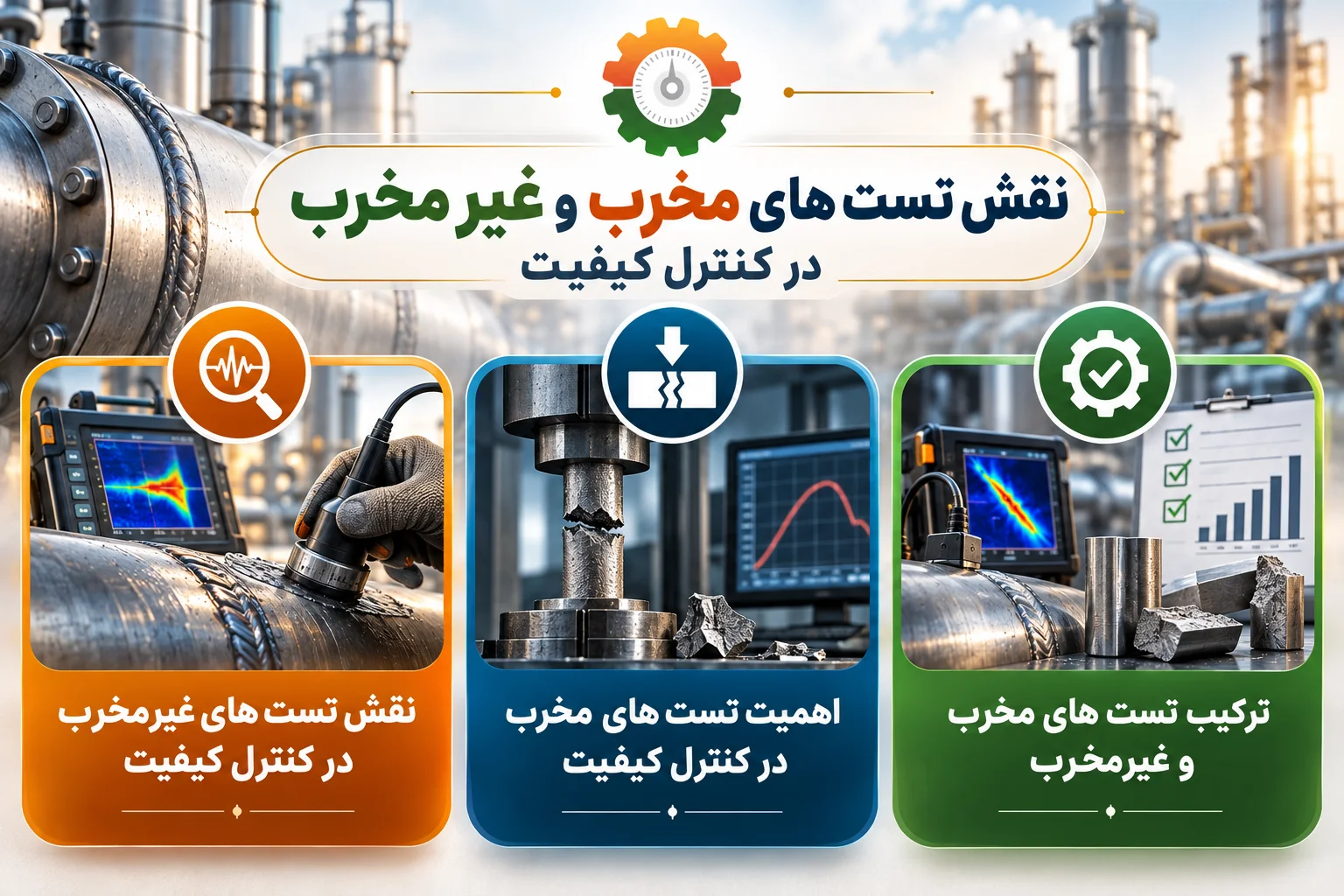 نقش تست های مخرب و غیرمخرب در کنترل کیفیت